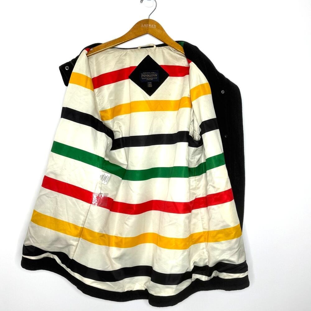 Pendleton Wool Coat Blanket Striped Lining - image 1